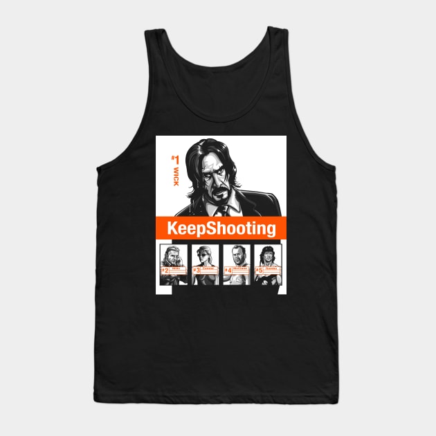 KeepShooting (black tee) Tank Top by BER